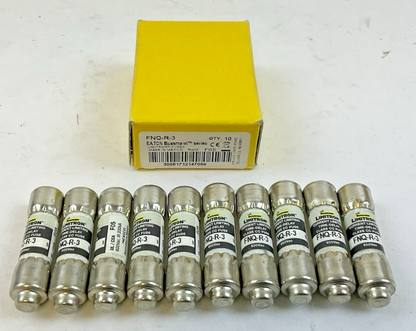 EATON BUSSMANN LIMITRON FNQ-R-3 TIME-DELAY FUSE 3A 600V LOT OF 10