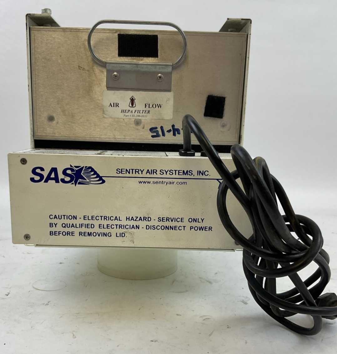 SAS SENTRY AIR SYSTEMS, INC. SS-200-MS WITH SS-200-HLG AIR FLOW HEPA FILTER
