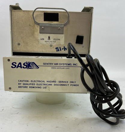 SAS SENTRY AIR SYSTEMS, INC. SS-200-MS WITH SS-200-HLG AIR FLOW HEPA FILTER
