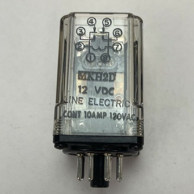 LINE ELECTRIC MKH2D RELAY 120VAC 10AMP COIL 12VDC