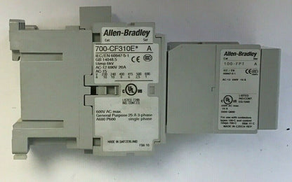 ALLEN BRADLEY 700-CF310E SER.A CONTROL RELAY W/ 100-FPT SER.A