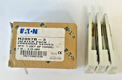 EATON H2007B-3 HEATERS  2.15-3.49A BOX OF 3