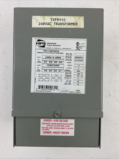HAMMOND POWER SOLUTIONS C1F1C5LES 240V X 480V 120V/240V 1.5kVA COMMERCIAL POTTED
