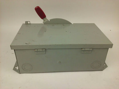 WESTINGHOUSE, HUN362, SAFETY SWITCH, 60A, 600V, 3P, TYPE 1 INDOOR, MISSING PARTS