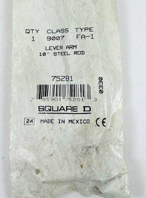 Square D 75281 10" Lever Arm Class 9007 Type FA-1 Stainless Steel