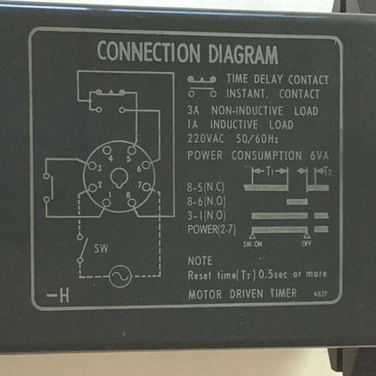 OMRON STPMNHAG SYNCHRONOUS MOTOR TIMER 120V 60HZ 0-30MIN