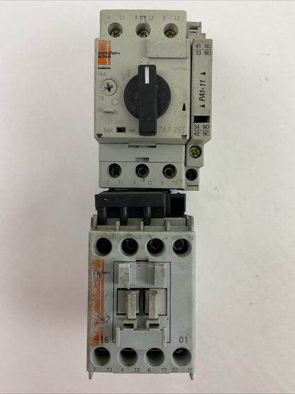 SPRECHER+SCHUH KTA7-25S-16A CIRCUIT BREAKER 10-16A CA7-16-01 CONTACTOR 277V COIL