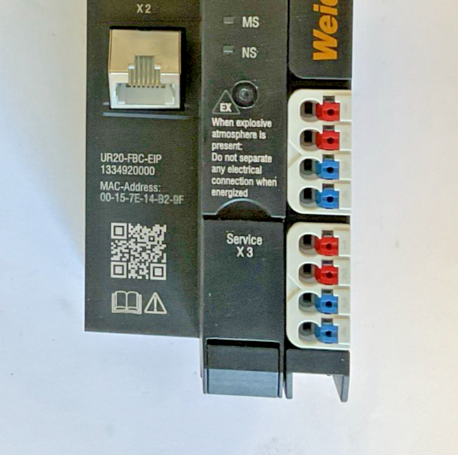 WEIDMULLER UR20-FBC-EIP ETHERNET GATEWAY HW:01.21.00