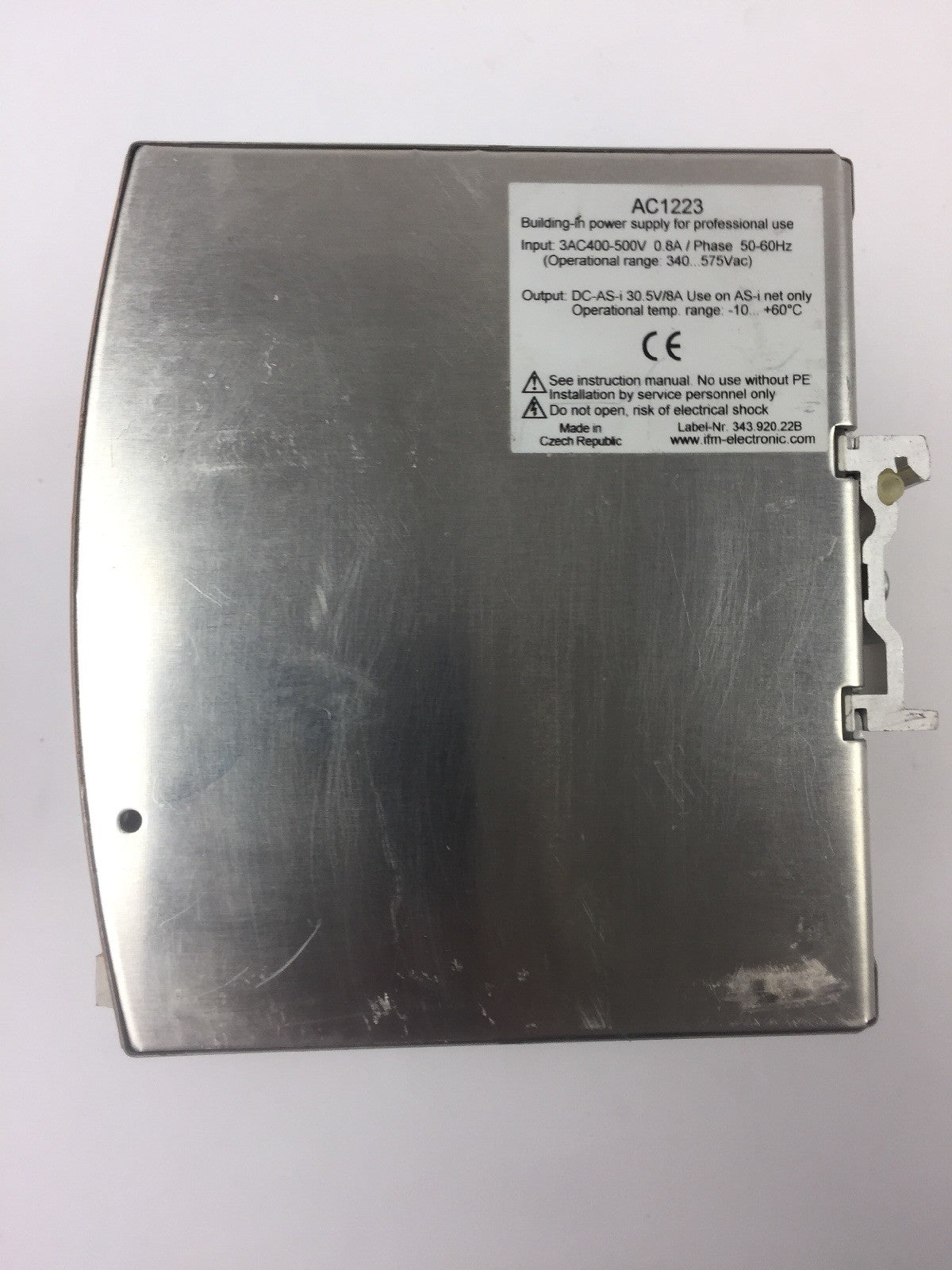 IFM AC1223 POWER SUPPLY INPUT 3AC400-500V 0.8A/PHASE OUTPUT DC-AS-i 30.5V/8A