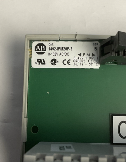 ALLEN BRADLEY 1492-IFM20F-3 INTERFACE MODULE SER.B 132VAC/DC