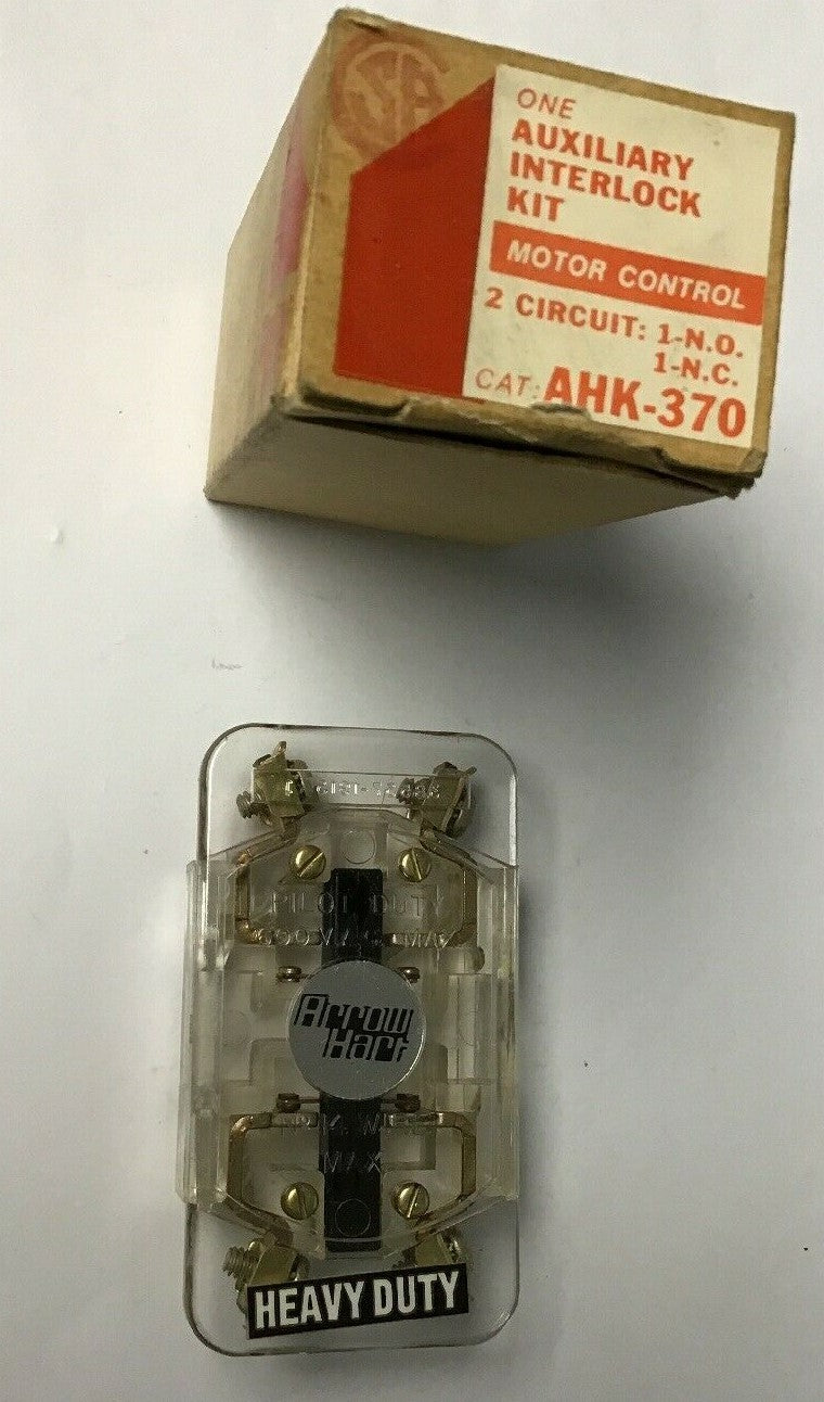 ARROW HART AHK-370 AUXILIARY INTERLOCK KIT PILOT DUTY 600VAC MAX