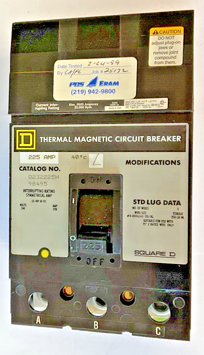 SQUARE D Q232225H CIRCUIT BREAKER 225AMP 240V