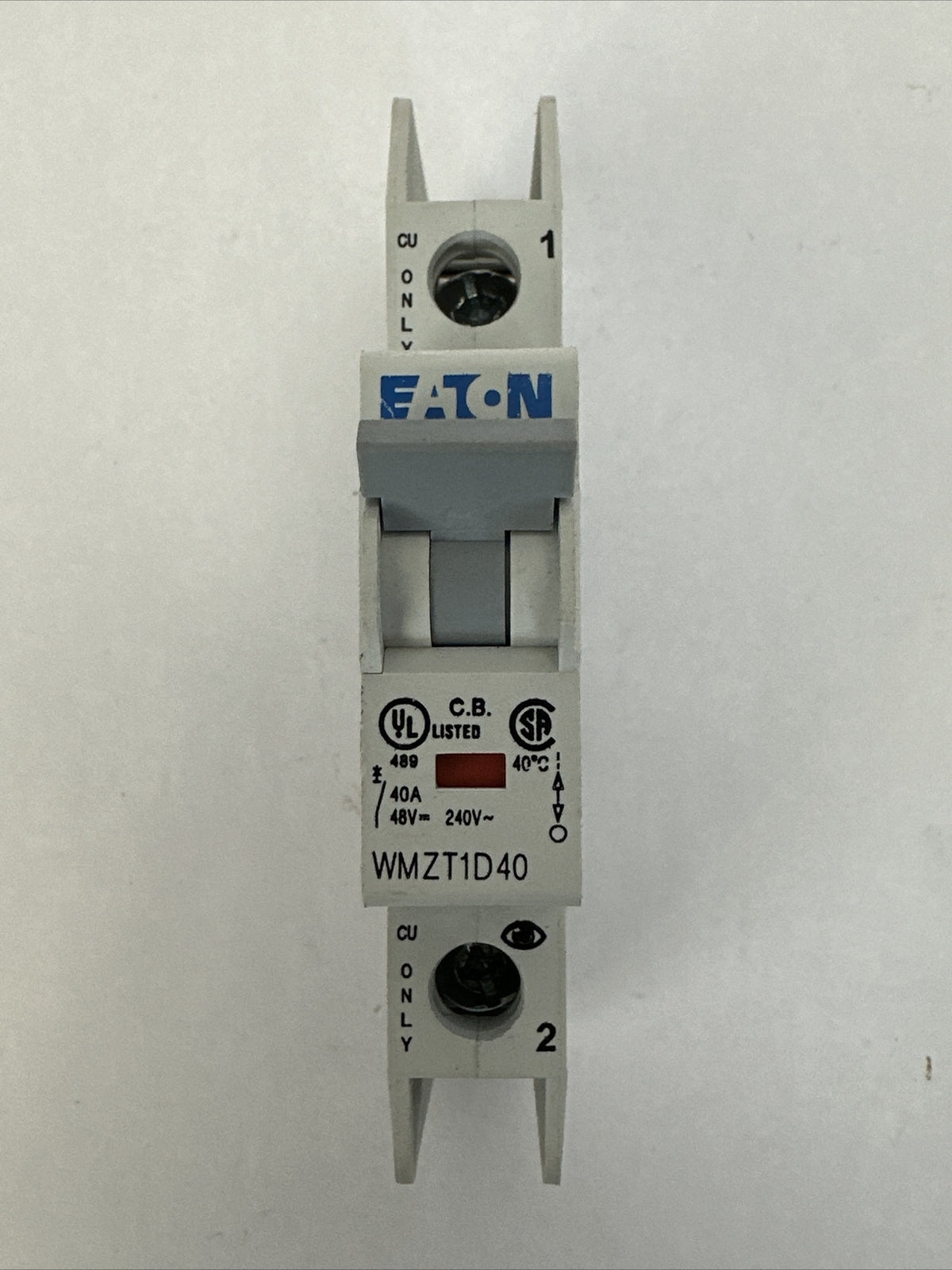 EATON WMZT1D40 CIRCUIT BREAKER 40A 48VDC 277VAC 1POLE