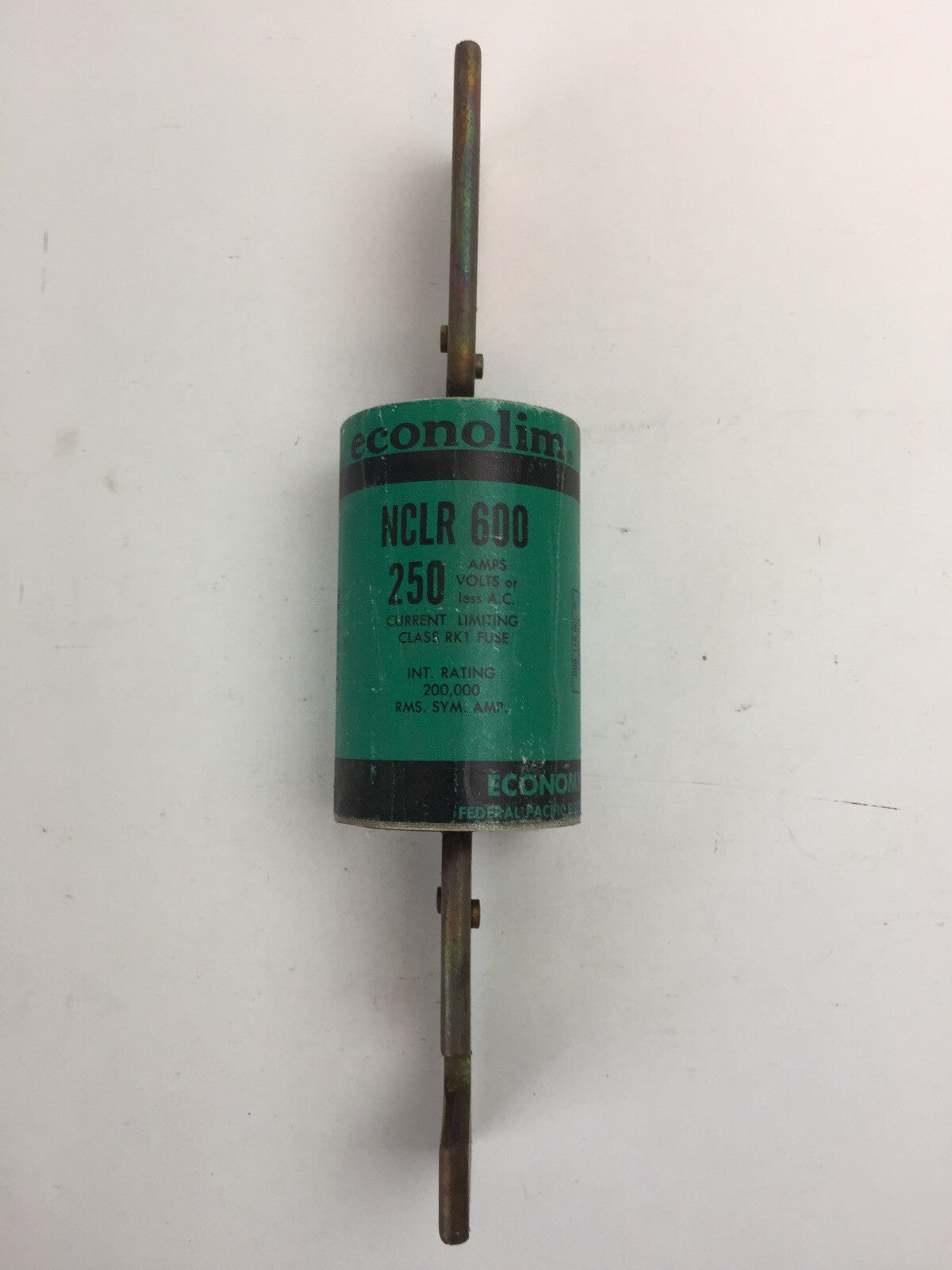 ECONOLIM NCLR 600 CURRENT LIMITING CLASS RK1 FUSE 600AMP 250VAC FEDERAL PACIFIC