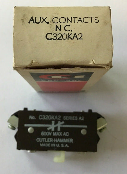 CUTLER HAMMER C320KA2 AUXILIARY CONTACTS SER.A2 600VAC