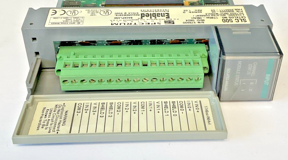 SPECTRUM CONTROLS 1746SC-INI4VI 4 CHANNEL INPUT MODULE SER.D REV.1.03 SLC500