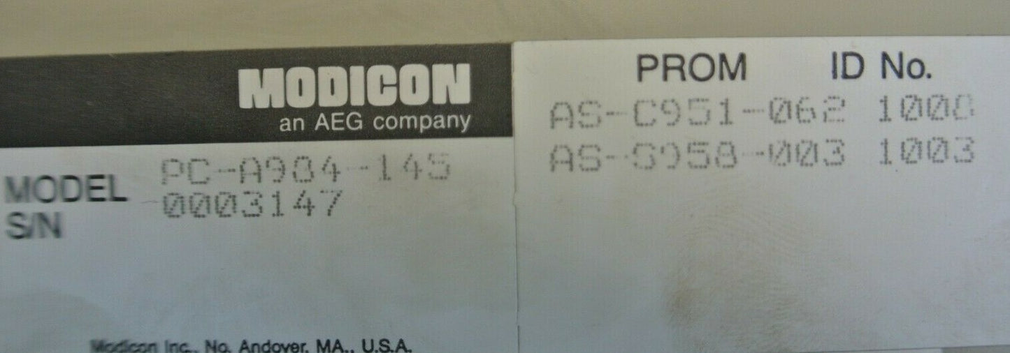 AEG / MODICON PC-A984-145 CPU 8K MEMORY w/ MB PLUS / Rev. K