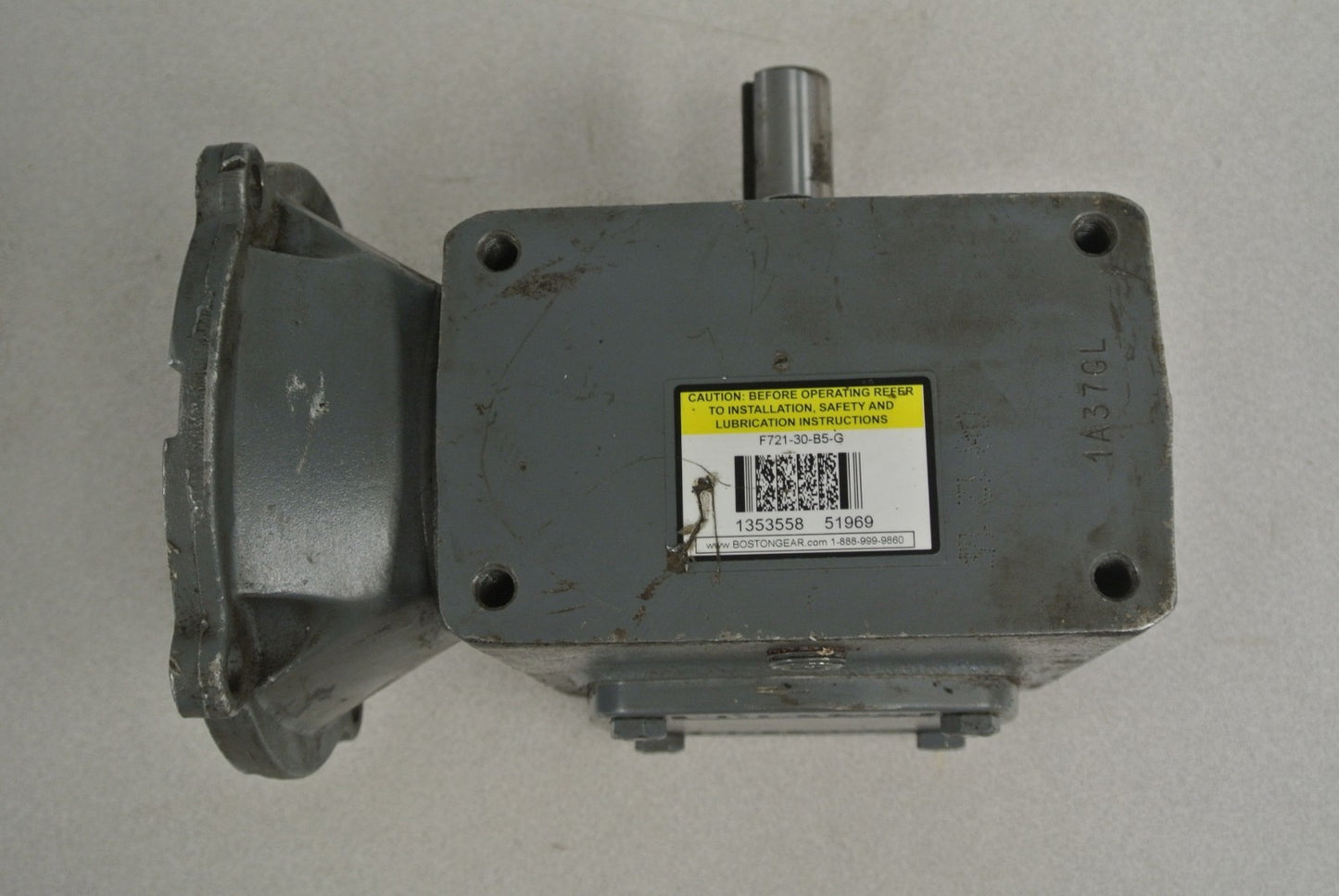 BOSTON GEAR F721-30-B5-G RIGHT-ANGLE WORM GEARBOX / 30:1 / 2.06 CENTER DIST