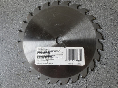 BLACK & DECKER CIRC. SAW BLADE 7-1/4" 24T CARBIDE RIPPING/CROSSCUT - NEW SURPLUS