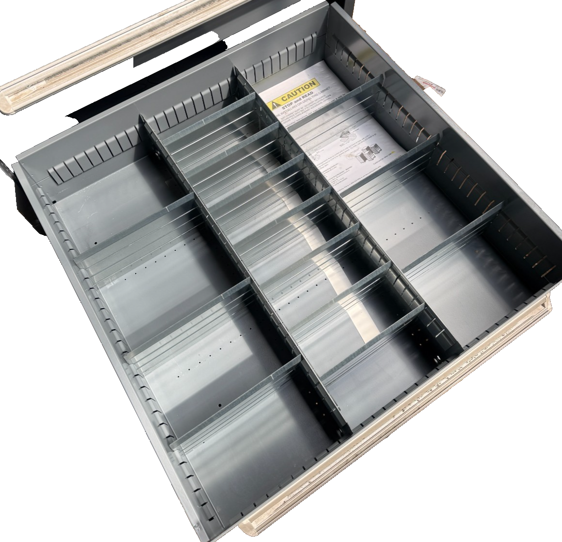 VIDMAR 7 DRAWER CABINET RANDOM DIVIDERS PER DRAWER  ***NO KEY***