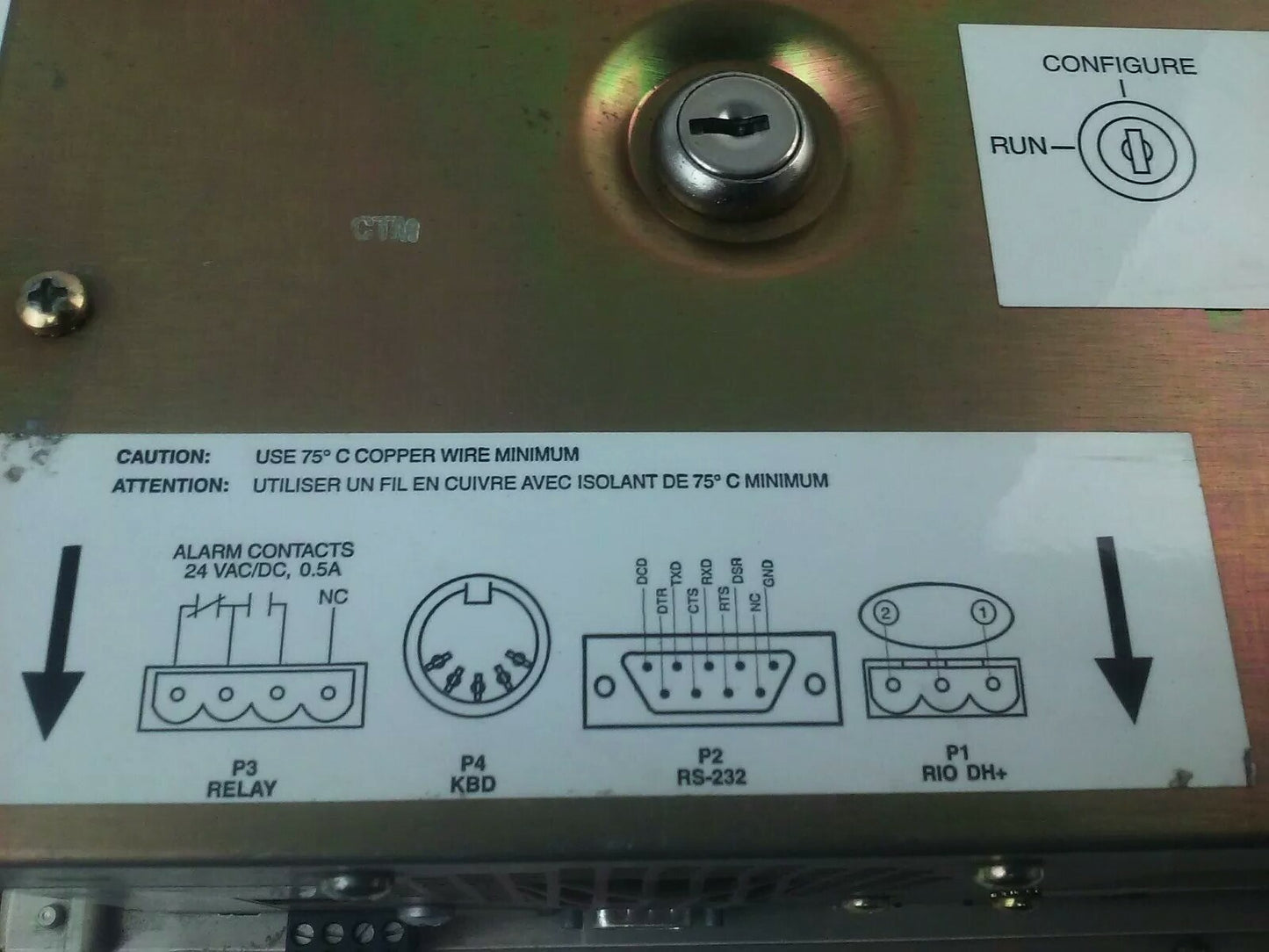 ALLEN BRADLEY 2711E-T10C6 SER. D REV. A  PANELVIEW 1000E TERMINAL FRN 5.14