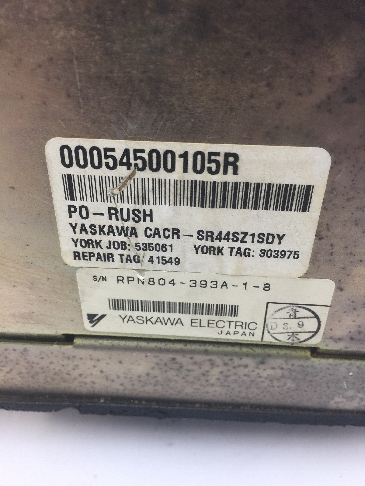 YASKAWA SERVO PACK CACR-SR44SZ1SDY231 SERVO DRIVE CONTROLLER