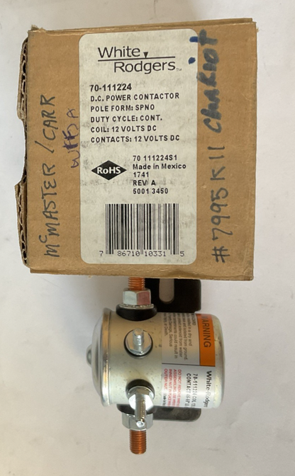 WHITE RODGERS 70-111224 SOLENOID COIL 12VDC 44-55"LB
