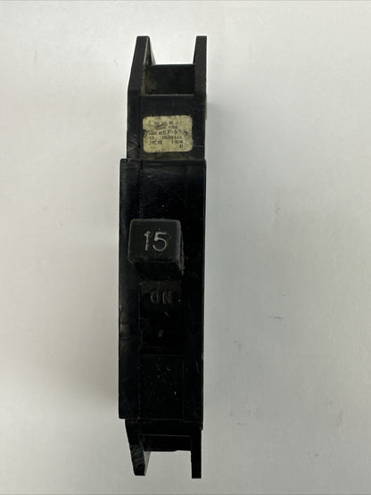 SYLVANIA / ZINSCO Q-15 CIRCUIT BREAKER 15AMP 120/240VAC 1POLE