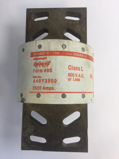 GOULD SHAWMUT AMPTRAP A4BY3500 FUSE 3500AMP 600VAC CLASS L FORM 480