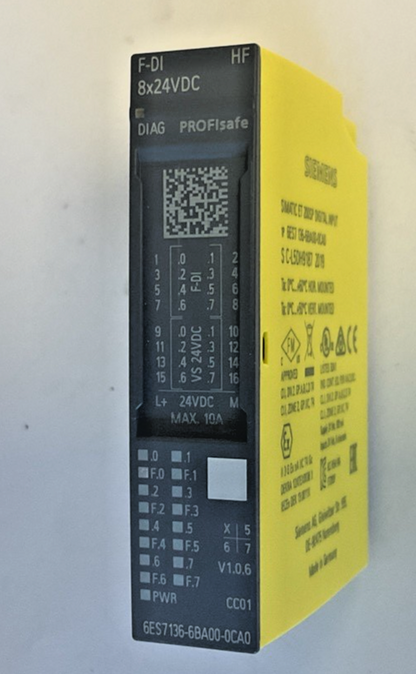 SIEMENS 6ES7 136-6BA00-0CA0 DIGITAL INPUT MODULE 900MA 24VDC 8CH.