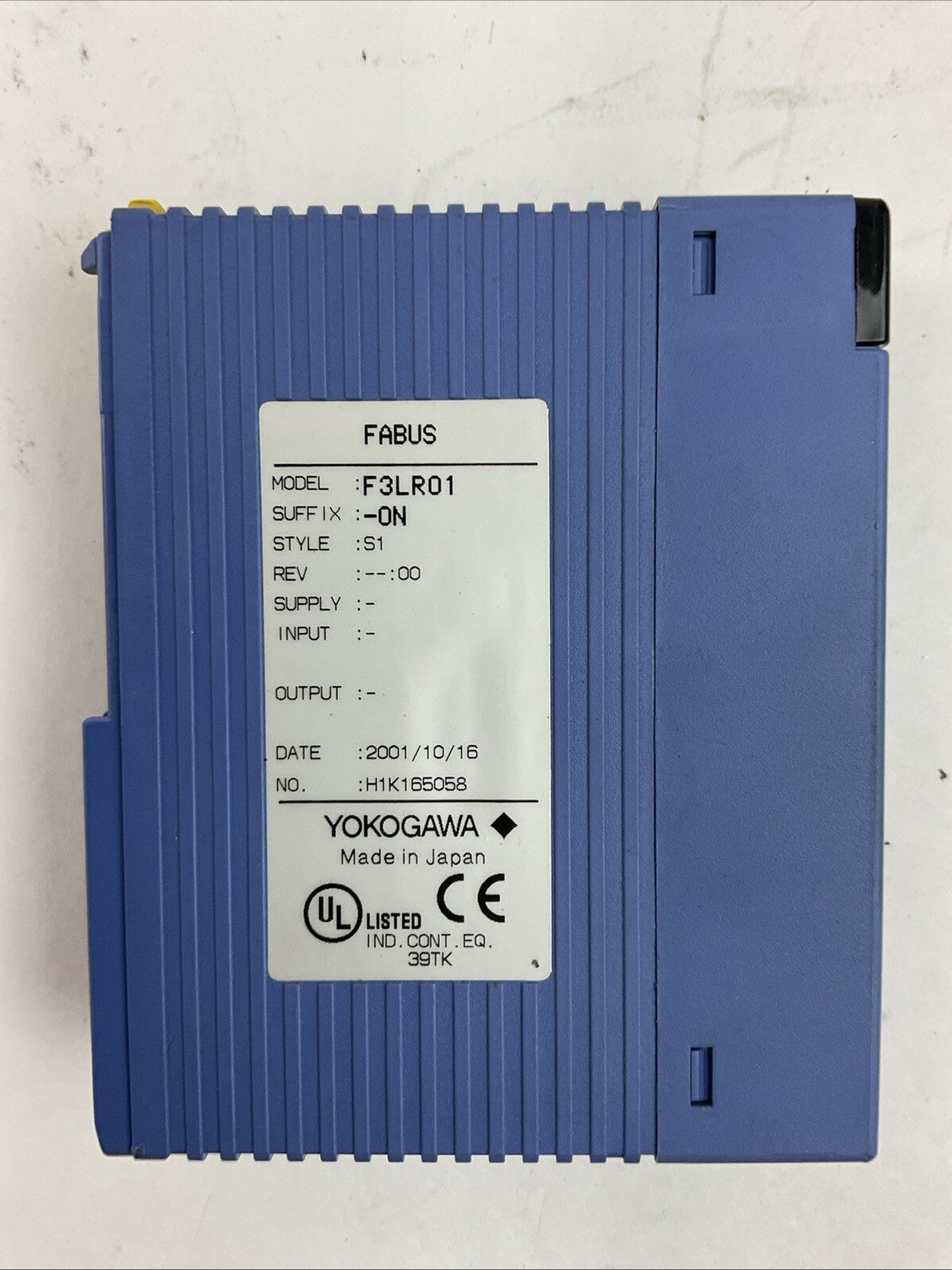 YOKOGAWA F3LR01-0N FABUS MODULE
