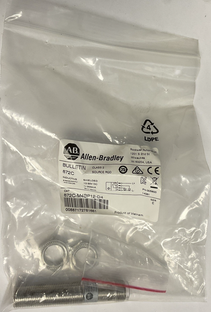 ALLEN BRADLEY 872C-M4BP12-D4 PROXIMITY SENSOR SER.E 30VDC