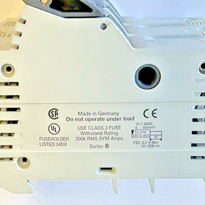 ALLEN BRADLEY 1492-FB3J60-L FUSE HOLDER 60A 600V CLASS J SER.B