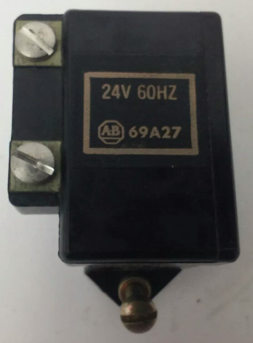ALLEN BRADLEY 69A27, COIL, 24V @ 60HZ, SIZE 00, RENEWAL PARTS, 69A, LOT OF 2
