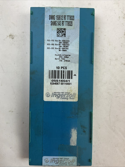 INGERSOLL SNMG 150612 RT TT8020 SNMG 543 RT TT8020 CARBIDE INSERT (BOX OF 10)