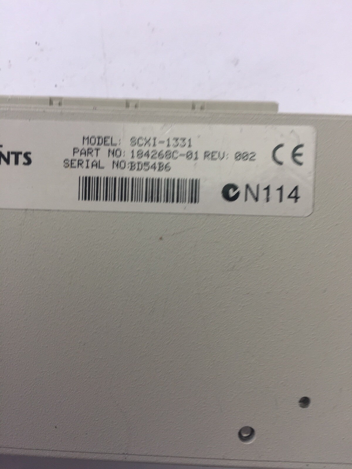 NATIONAL INSTRUMENTS SCXI-1331 REV 002