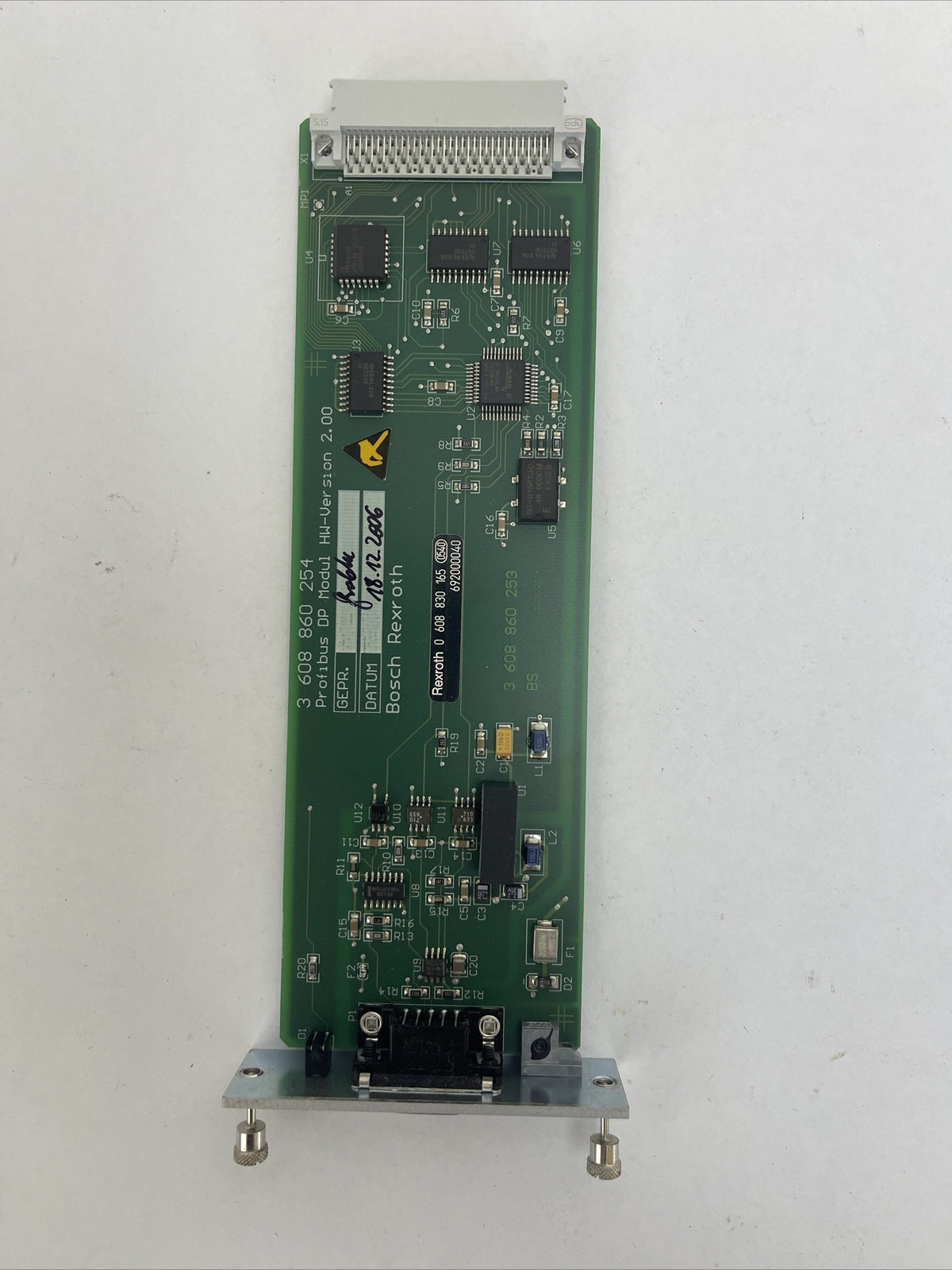 BOSCH REXROTH 0 608 830 165 SMPDP PROFIBUS DP MODULE HW-VERSION 2.00 3608860254