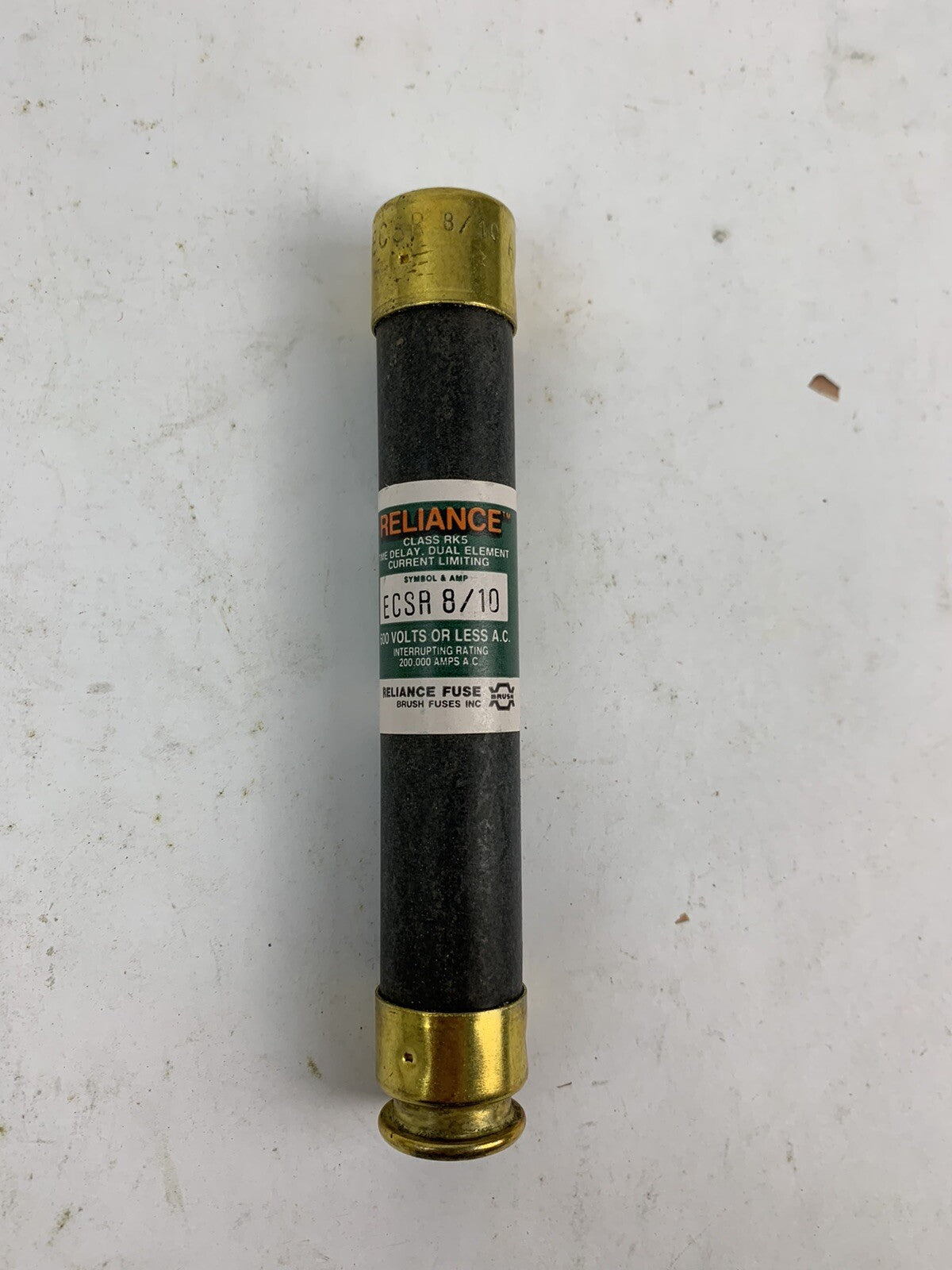 Brush Reliance Time-Delay Dual-Element ECSR8/10 8/10A 600V Fuse "Lot of 10"