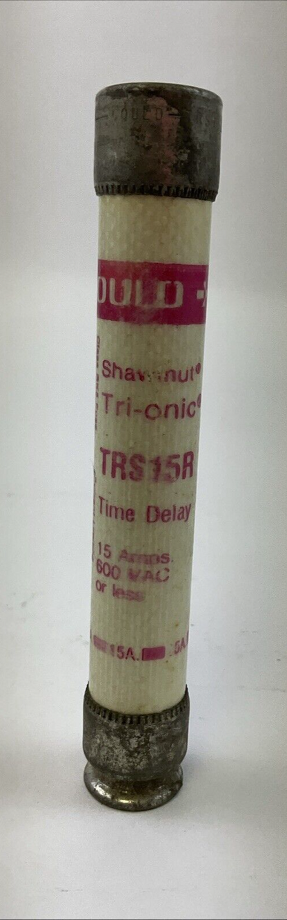 GOULD SHAWMUT TRI-ONIC TRS15R TIME DELAY FUSE 600VAC 15A (LOT OF 7)