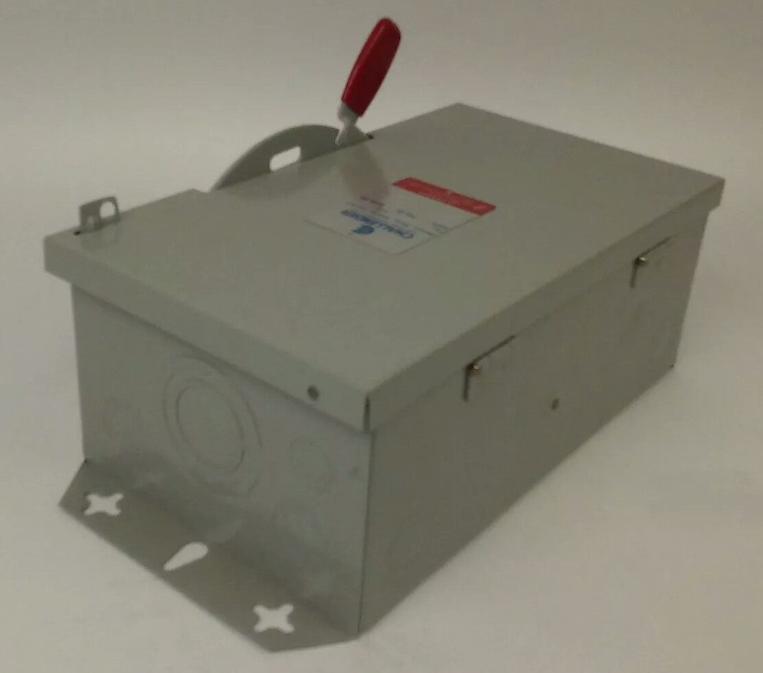 CHALLENGER HD361NFC MODEL 0 SAFETY SWITCH 3P 30A 600VAC 20HP NON-FUSIBLE NEMA 1
