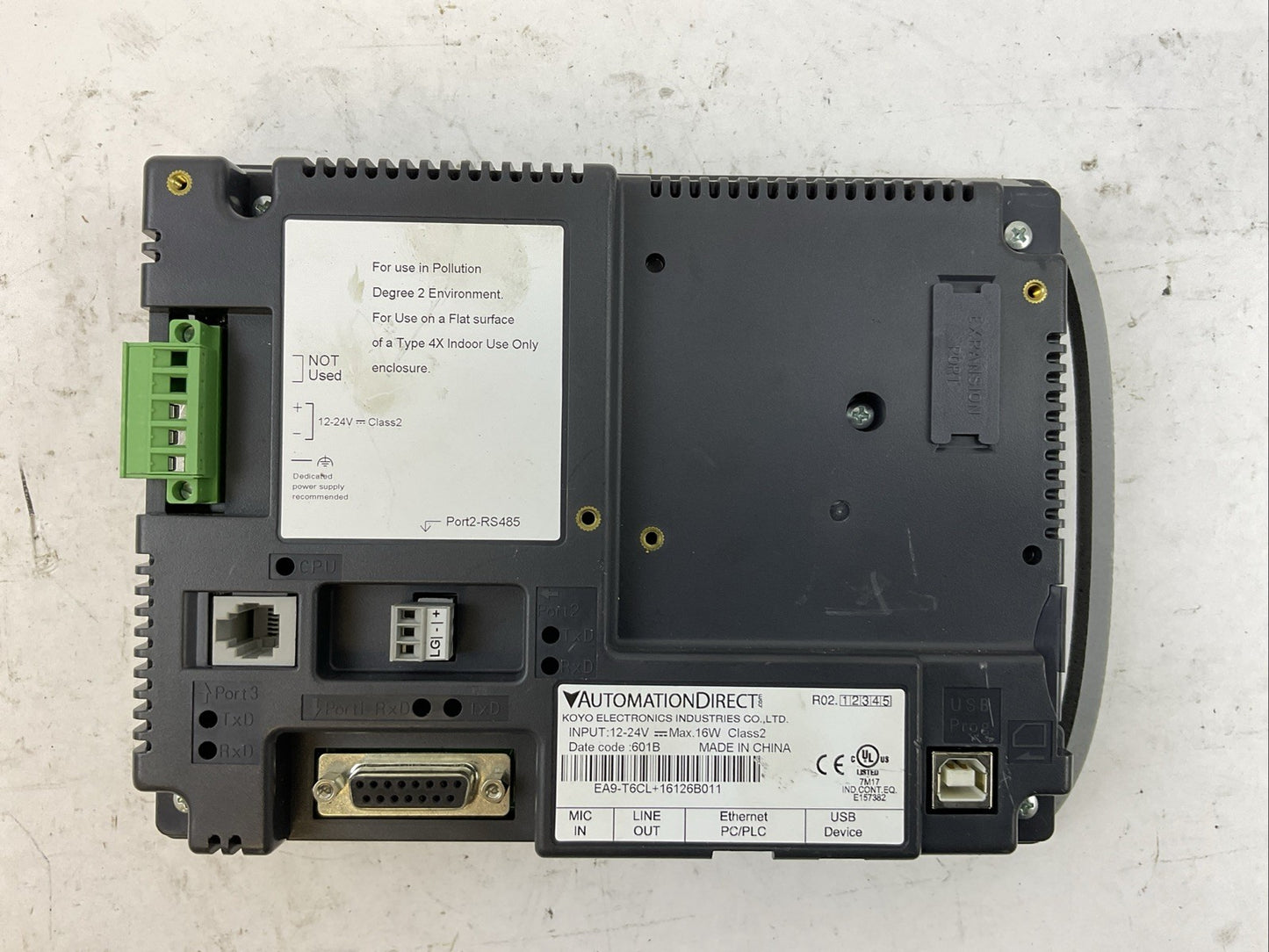 AUTOMATIONDIRECT EA9-T6CL 12-24VDC OPERATOR INTERFACE
