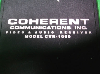 COHERENT COMMUNICATIONS VIDEO AND AUDIO RECEIVER CVR-1000