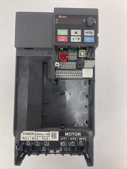 DELTA VFD49AMS23ANSAA DRIVE INPUT 200-240V OUTPUT 0-230V 51A 19.4KVA VER 1.07