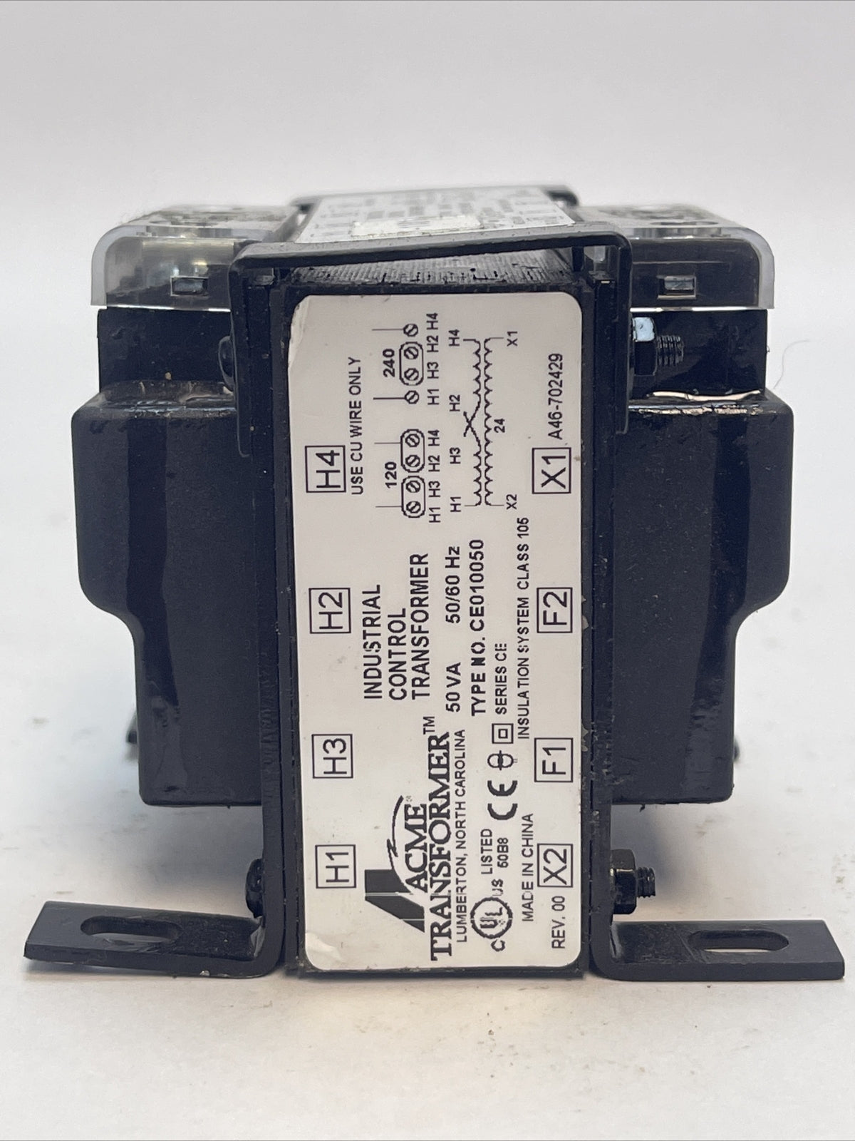 INDUSTRIAL CONTROL TRANSFORMER CE010050 50VA 50/60HZ