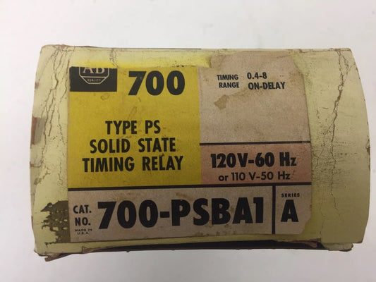 ALLEN BRADLEY 700-PSBA1 SOLID STATE TIMING RELAY TYPE PS 120V 60HZ 110V 50HZ