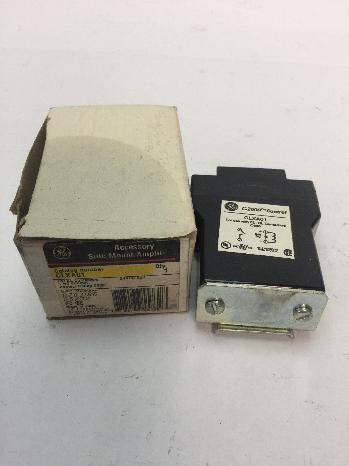 GE CLXA01 SIDE MOUNT AMPLIFIER 24VDC FOR USE WITH CL, RL CONTACTORS C600