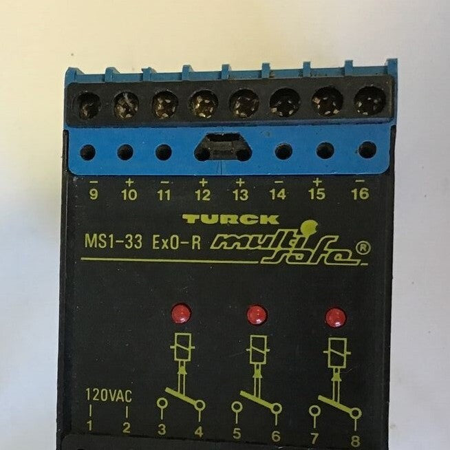 TURCK MS1-33 SWITCHING AMPLIFIER RELAY 120VAC 50/60HZ