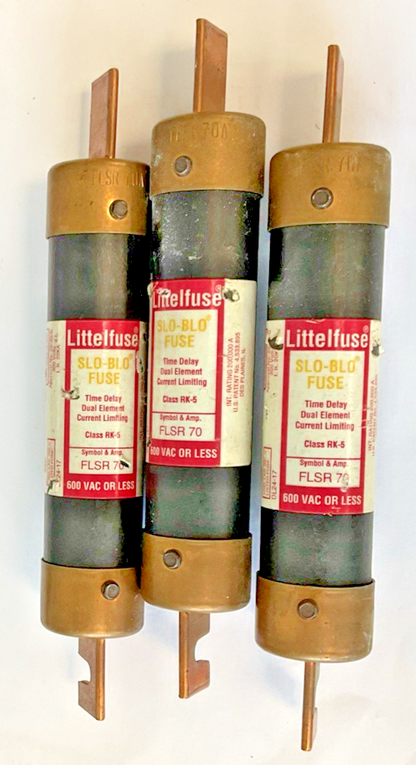 LITTLEFUSE FLSR70 FUSE TIME DELAY 600VAC CLASS RK-5 SLO-BLO ***LOTOF3***