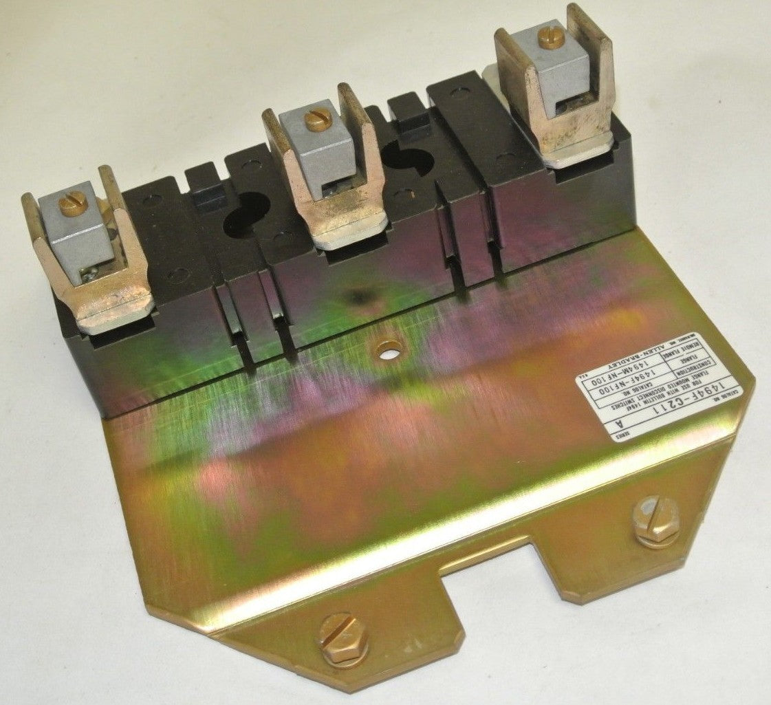 ALLEN-BRADLEY 1494F-C211 Ser. A  FUSE BLOCK ADAPTER PLATE 250V, 100A w/ X-400656