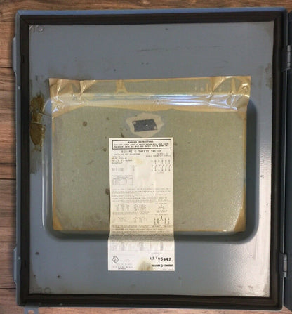 SQUARE D HU661RWK NON FUSIBLE SAFETY SWITCH SERIES E1 600VAC 30A 30HP 6 POLE